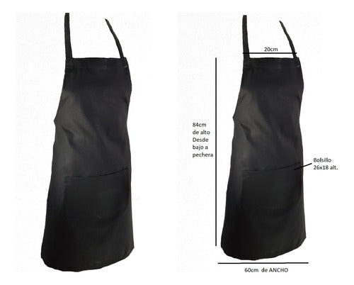 Linco Super Pack of 4 Gabardine Kitchen Aprons 8oz with Pocket Offer 2