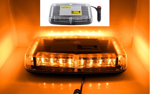 SolarLine Yellow Amber LED Beacons 12/24v Road Safety 24w 1
