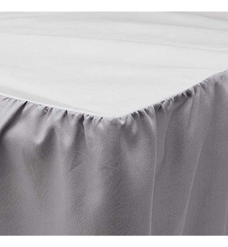 Falda De Cama Martex Ruffle Queen Gris Claro 0