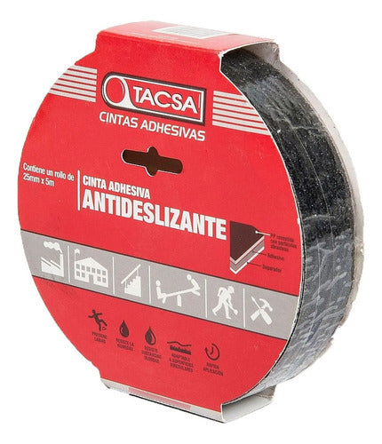 Tacsa Non-Slip Adhesive Tape 25 mm x 5 M 0