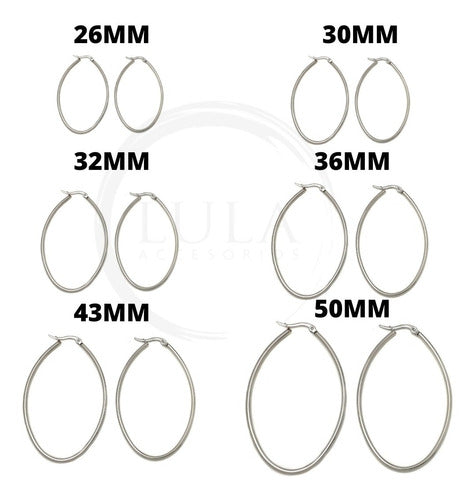 Lula Accesorios Pack X6 Pares Aros Mujer Aritos Argollas De Acero Quirúrgico 1