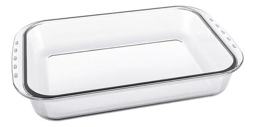 MARINEX Glass Lasagna Rectangular Baking Dish 3.7 Liters 0