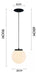 Modern Hanging Globe Pendant Lamp LED Compatible 1 Light Small 9