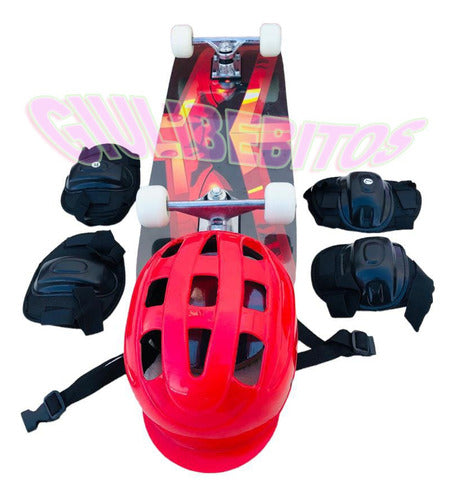 Set Skate + Casco + Protectores Con Estuche Outlet 7