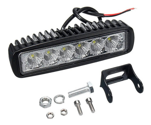 Kit 10 LED Bar Lights 6 Leds Auxiliary Light Accessory for Vehicles 2