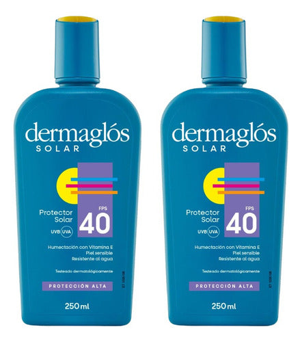 Combo X 2 Dermaglos Protector Solar Fps 40 Emulsión X 250 Ml 1