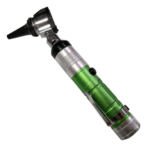 Otoscopio Led Clinica Completo 6 Espéculos - Verde 2