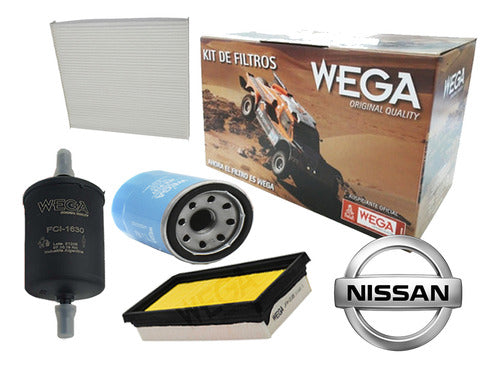 Wega Kit 4 Filtros Nissan March Versa 1.6 2012 A 2016 0