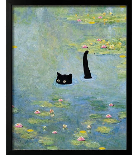 Oulawote Gato Póster Monet Impresiones Pósters Vintage Lienz 0