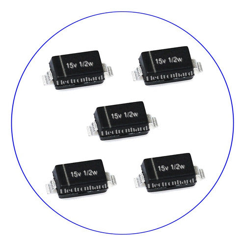 Diodes Zener 15V 500mA SMD Kit X5 MMSZ15T1G BZT52C15 0