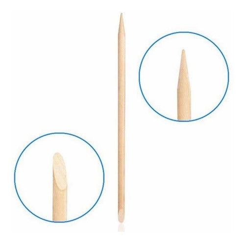 Pack of 10 Orange Wood Sticks Cuticle Pusher Manicure Nail Tools 4
