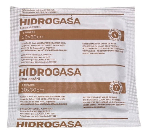 Hidrogasa 100 Sterile Gauze Packs - 30cm x 30cm, 2 Pieces 0