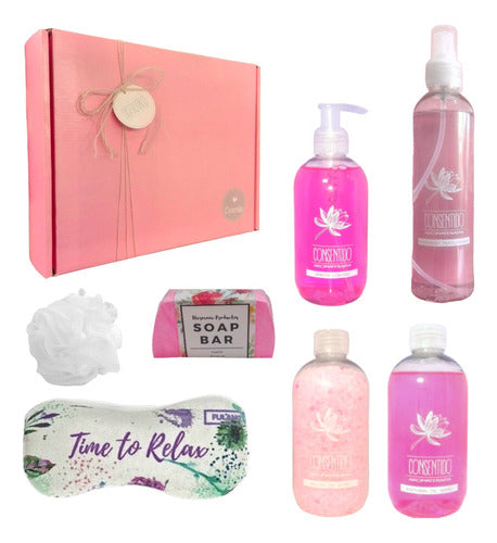 Kit Caja Regalo Mujer Box Zen Rosas Spa Set N08 Disfrutalo
