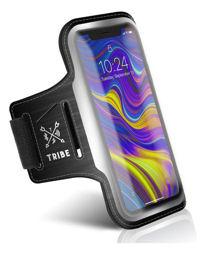 Brazalete Tribe Running  Porta Celular - Talle S Negro/gris 0