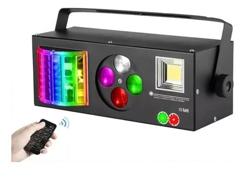 4 Em 1 Luz Laser Estroboscópica Com Efeito Dmx512 Para 0