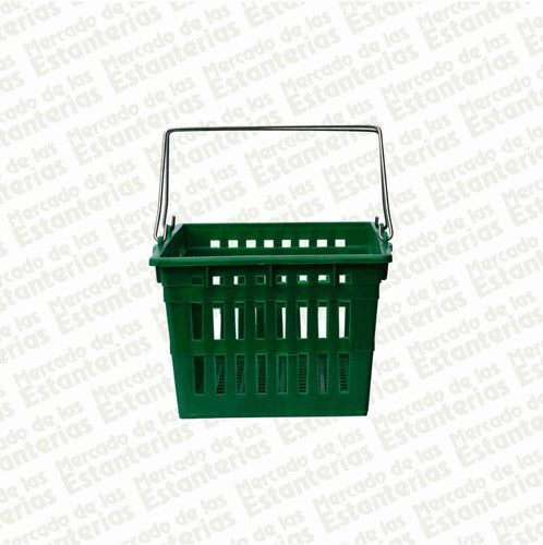 Mercado de las Estanterias Plastic Basket with 2 Handles for Supermarket - Pack of 8 4