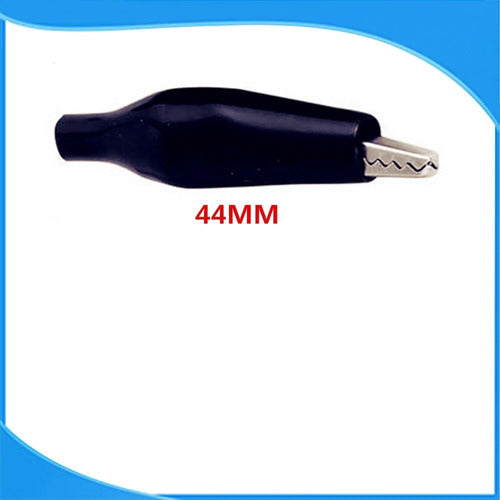 Pinza Aislada Clip Cocodrilo Mediano 44mm - Negro - Pack X 3 2