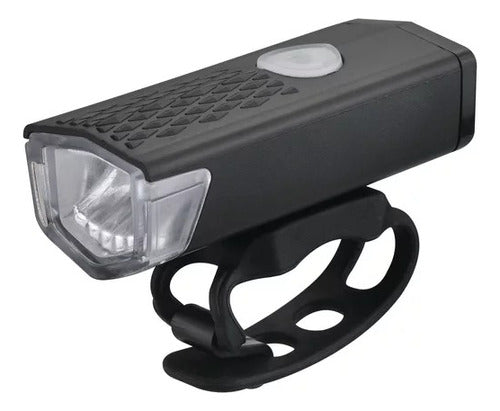 USB Rechargeable Front LED Bike Light Waterproof - 300 Lumens 0