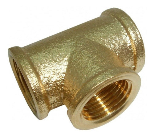 1-Inch Threaded Bronze Tee for Hot and Cold Water 0