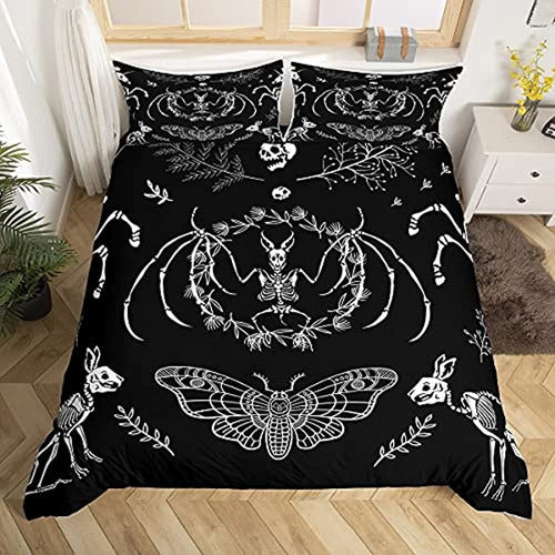 Death Moth Animal Theme Funda Nórdica Queen Size, Gothic Sku 0