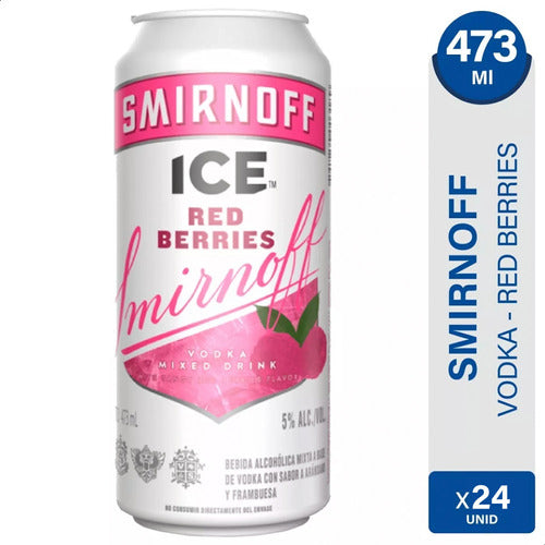 Smirnoff Ice Red Berries Flavored Vodka Can - Pack of 24 0
