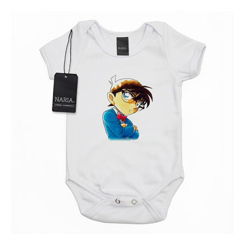 Naria Store Body Bebe Manga Corta Detective Conan Art Logo - Anco2 0