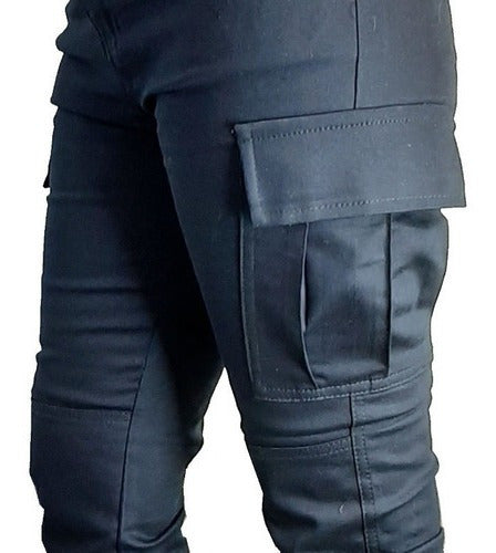 Tactical Elasticated Women's Cargo Pants Night Blue Police 6