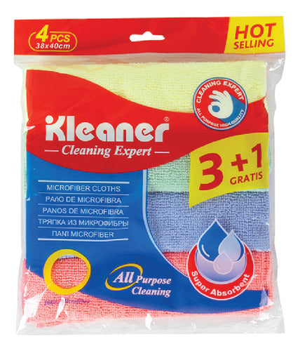 Kleaner Paños De Microfibra X 4 De 38*40cm 1