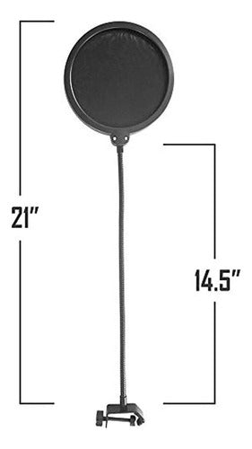 Axcessables Filtro Pop De Micrófono De Estudio De Doble Capa 1