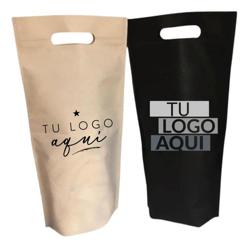 300 Customized Non-Woven Bags 20x40x10 with 1 Color Printing on Both Sides 0