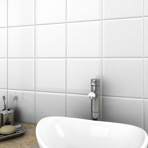 Cordoba Mosaicos Azulejos Blancos Para Baño 15x15 Pack X 10 Unid 1