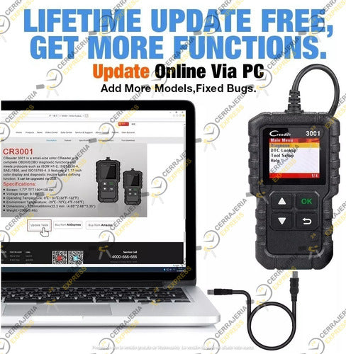 Launch Creader 3001 Scanner Obd2 Automotriz 6