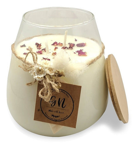 Handcrafted Soy Wax Aromatic Candle 12 X 12 Cm Home Deco GN 1