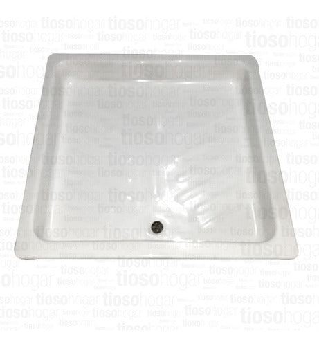 FIBGE Receptacle Shower Plate To Embed Square 90x90 Fiberglass Bathroom Cm 3