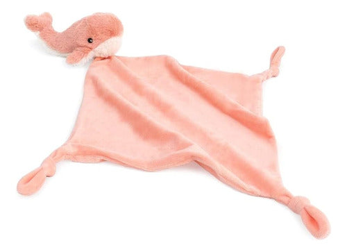 Mon Ami Coral Whale Knotted Lovie Security Blankie 13.5, Pel 0