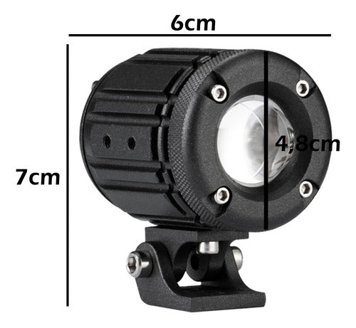 Kit 2 Faros Proyectores Ojo De Aguila Led Fijo Y Flash 7