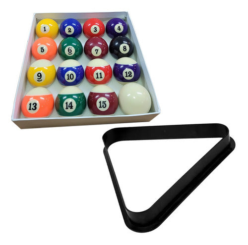 Bisonte Juego Bolas Pool Medida Profesional 57mm+triangulo Reforzado 0