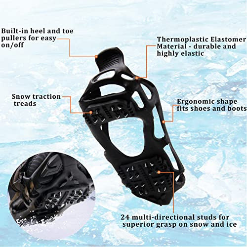 Agool Ice Cleats Snow Traction Cleats - XL 24 Tacos 1