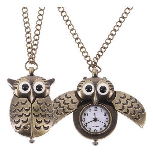 Relógio De Bolso Mini Relógio Animal Stylish Owl, Pingente, 0