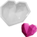 3D Faceted Heart Silicone Mold for Baking and Crafting 0