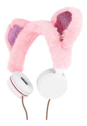 LB Cute Bear Ears Wired Kid Headphones 0