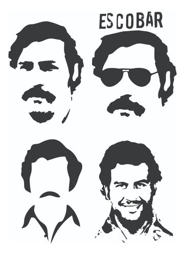 Calco Pablo Escobar Adhesivo Para Auto O Pared. Stikers 0