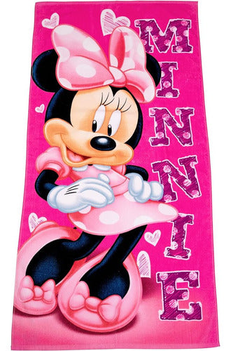 Jerry Leigh Disney Minnie Mouse Sassy Hearts Beach Towel 0