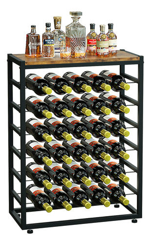 Yoleo Wine Rack Free Standing 6-Tier 30 Bottles Wine Holder 0