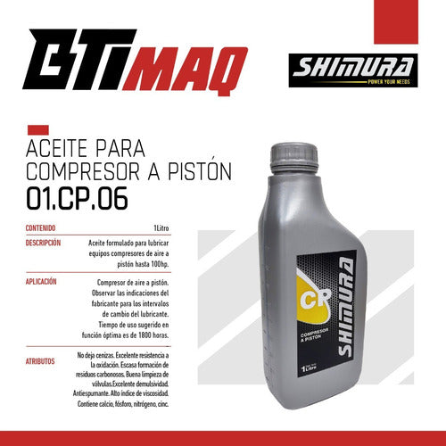 Shimura Air Compressor Oil up to 100 Hp 1 Liter 1