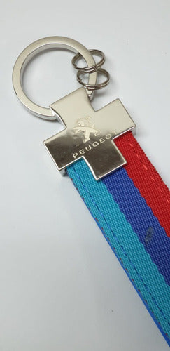 Peugeot Keychain France Flag Logo 1