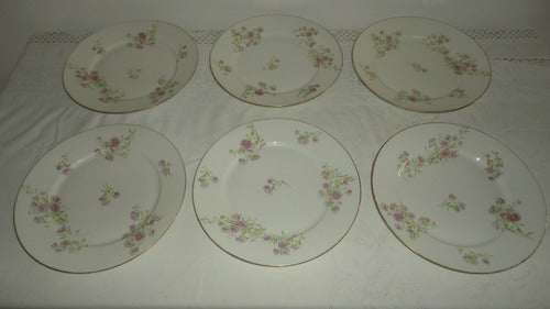 Finos Platos Llanos Porcelana Paris Limoges De 1900 Miralos 0