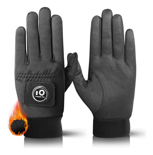 Finger Ten Par Guantes Golf Invierno Talle M-l 0