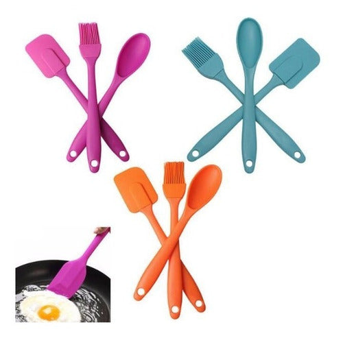 Levys Bazar Silicone Baking Spatula Brush Spoon Set 1