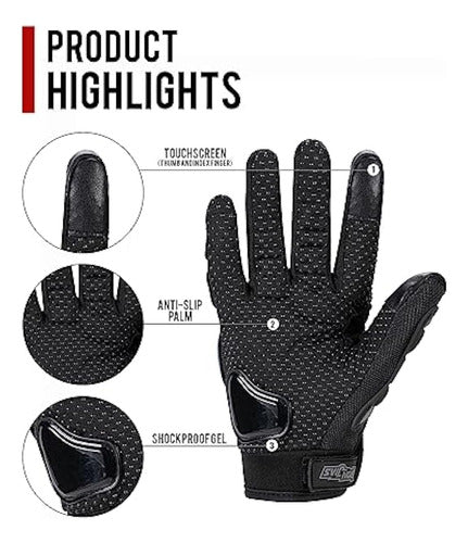 Iron Jia's Motorcycle Gloves for Men and Women - Touchscreen Racing Gloves with Hard Knuckles for BMX ATV MTB 1